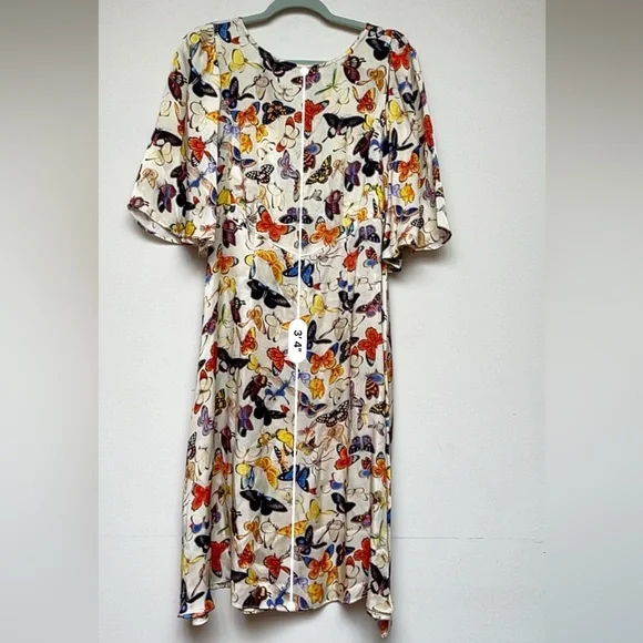 Samantha Pleet Butterfly Noble Midi Dress | Sz 6 - Picture 6 of 13